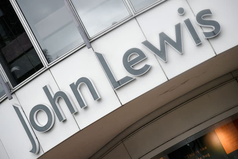 FILE PHOTO: A signage of a John Lewis store is seen in London