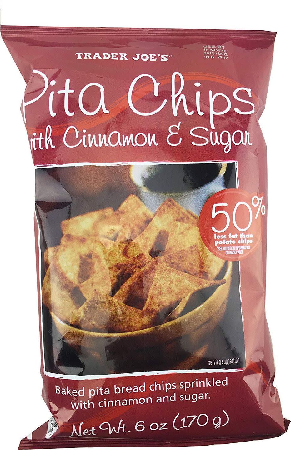 Pita Chips with Cinnamon and Sugar