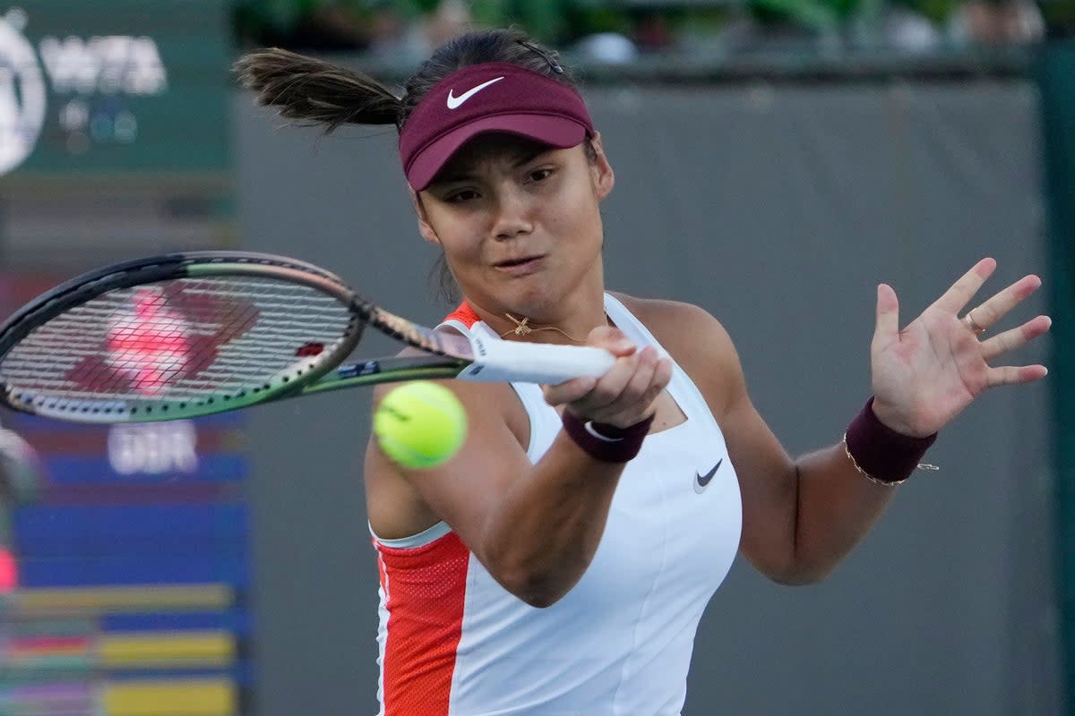 Emma Raducanu is struggling with a wrist problem (Ahn Young-joon/AP) (AP)