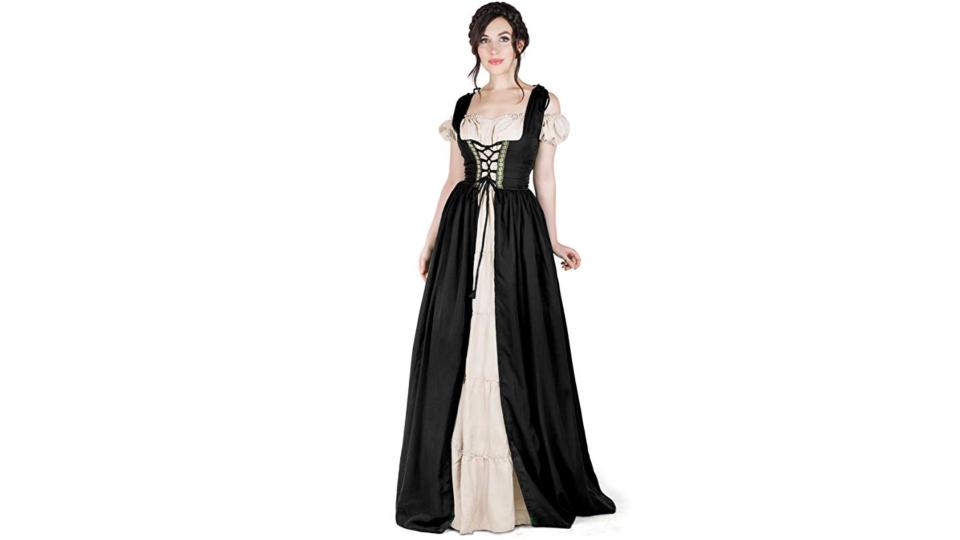 Get suited up for renaissance fairs and Halloween parties alike with this period-appropriate gown.