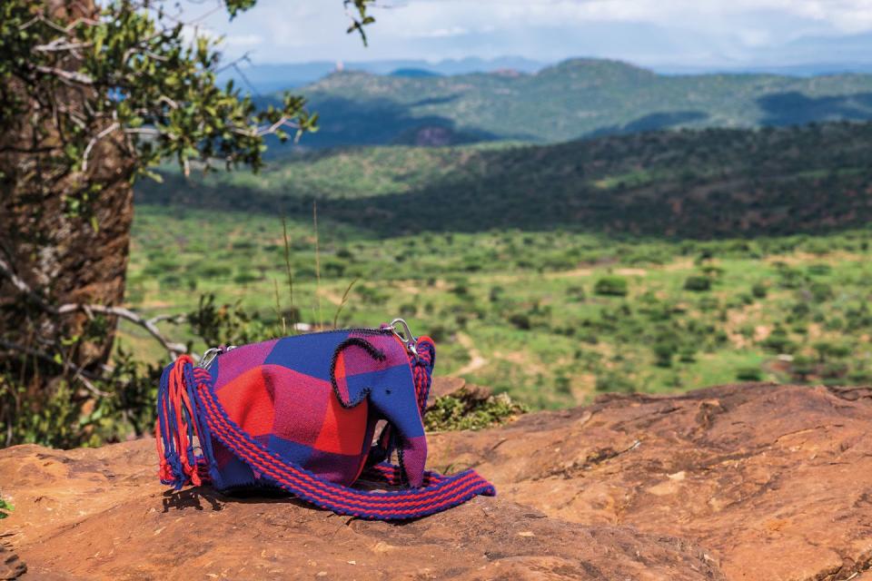Loewe Launches Elephant Bag in Shuka Fabric