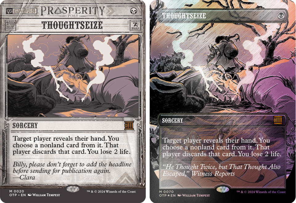 Breaking News treatment, textured foil on the right (Image: Wizards of the Coast)