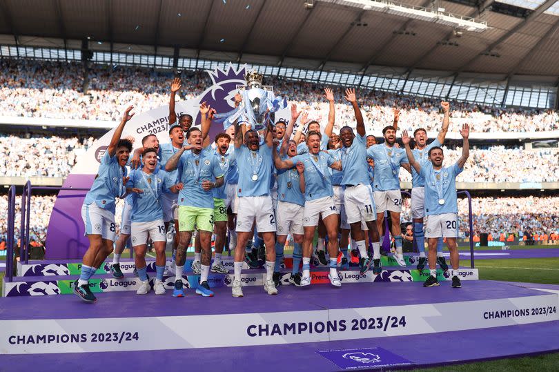 City celebrate their title win