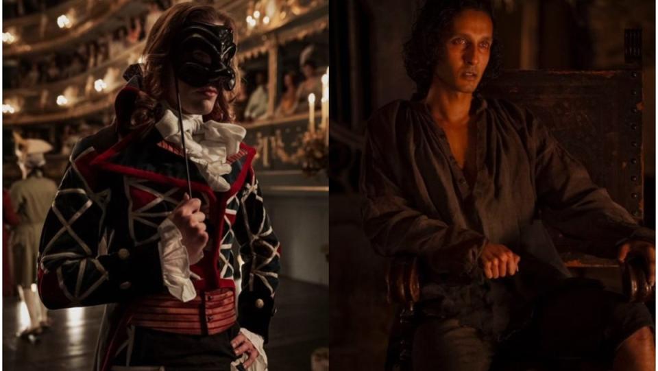 Sam Reid as Lestat and  Assad Zaman as Armand in the Interview with the Vampire episode "No Pain." 