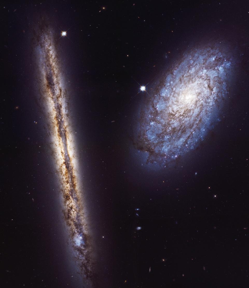 Two spiral galaxies