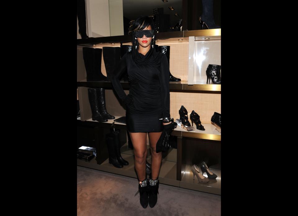Singer Rihanna attends the World of Giuseppe Zanotti during Fashion's Night Out at the Giuseppe Zanotti Boutique on September 10, 2009 in New York City.