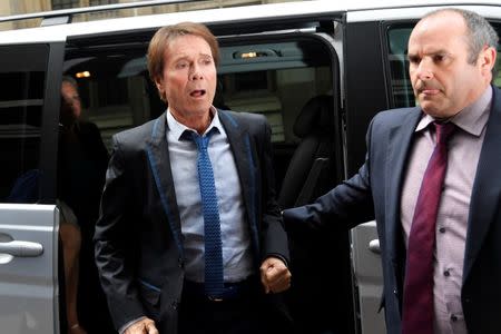 Singer Cliff Richard arrives at the High Court for judgement in the privacy case he brought against the BBC, in central London, Britain, July 18, 2018. REUTERS/Toby Melville