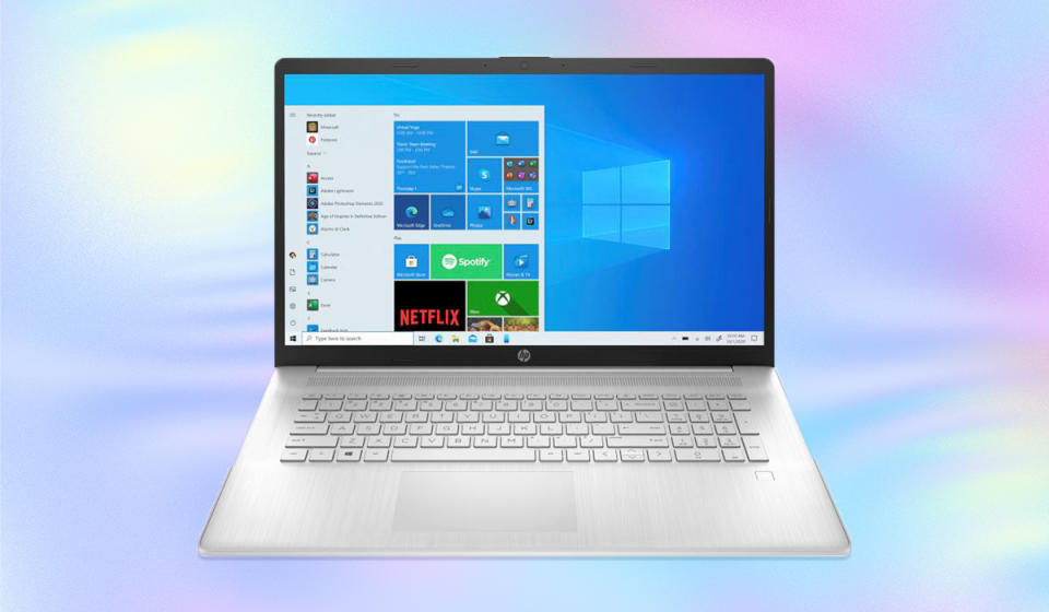 The HP 17 Touch Laptop strikes the perfect balance between wide-screen expansiveness and easy portability. (Photo: HSN)