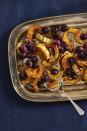 <p>Though the dish couldn't be simpler to make, this pairing of roasted grapes and baked squash transforms into a delicious side dish that's much more than the sum of its parts. </p><p><strong><a href="https://www.countryliving.com/food-drinks/a41768507/roasted-grapes-and-delicata-squash-rings-recipe/" rel="nofollow noopener" target="_blank" data-ylk="slk:Get the recipe for Roasted Grapes and Delicata Squash Rings;elm:context_link;itc:0;sec:content-canvas" class="link ">Get the recipe for Roasted Grapes and Delicata Squash Rings</a>.</strong></p>