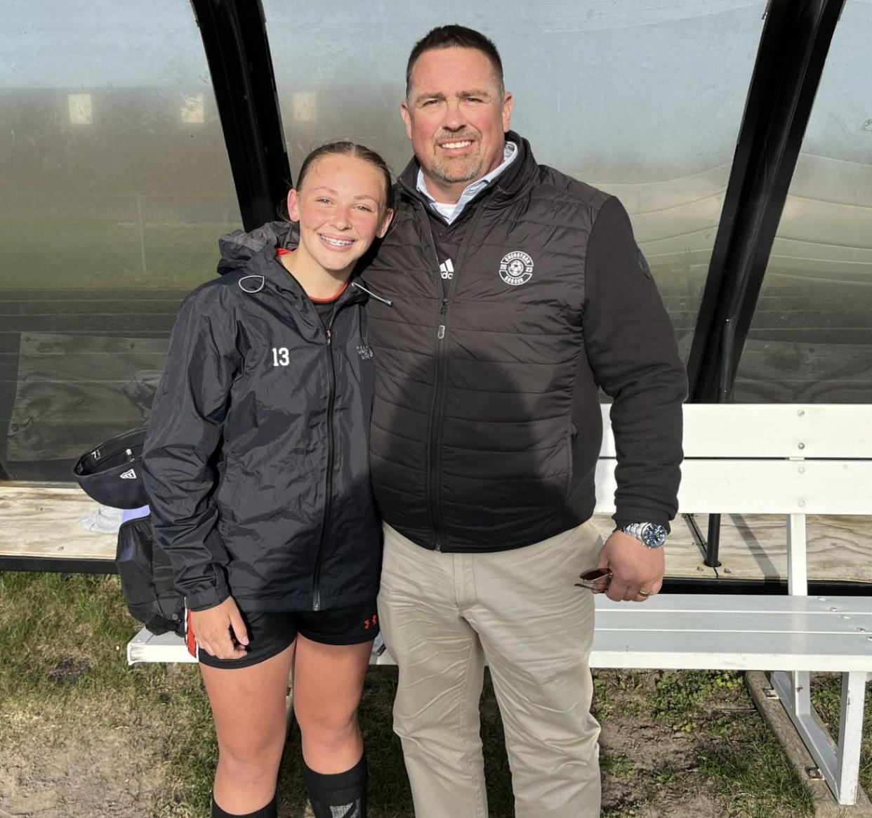 For Cheboygan girls soccer coach Tom Markham, he gets a joy out of coaching his youngest daughter, midfielder Elise Markham, who has already made a huge impact for his team on the pitch.
