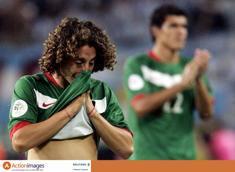 Football - Argentina v Mexico 2006 FIFA World Cup Germany - Second Round - Zentralstadion, Leipzig  - 24/6/06 
Mexico's Andres Guardado dejected at the end  
Mandatory Credit: Action Images / Lee Smith 
Livepic