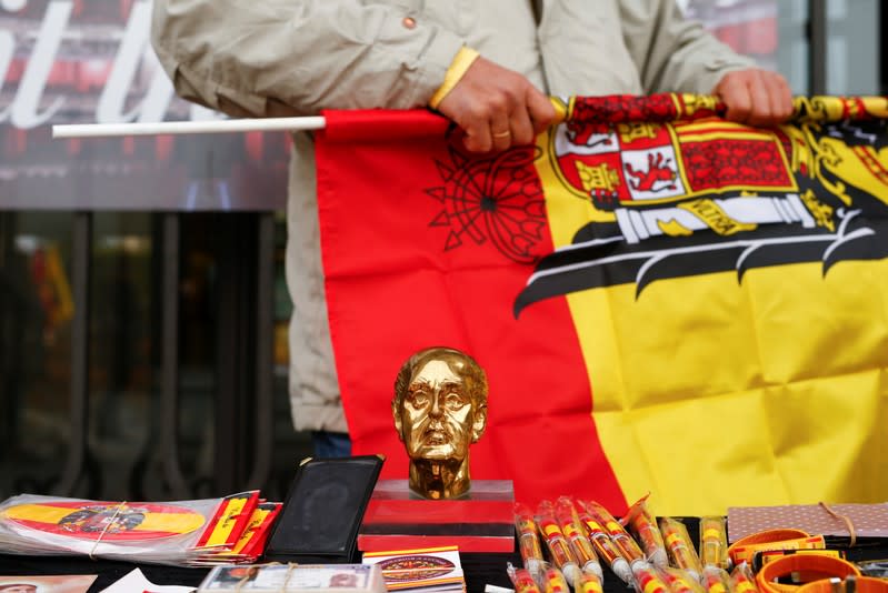 Franco supporters march against his exhumation on 44th anniversary of his death, in Madrid