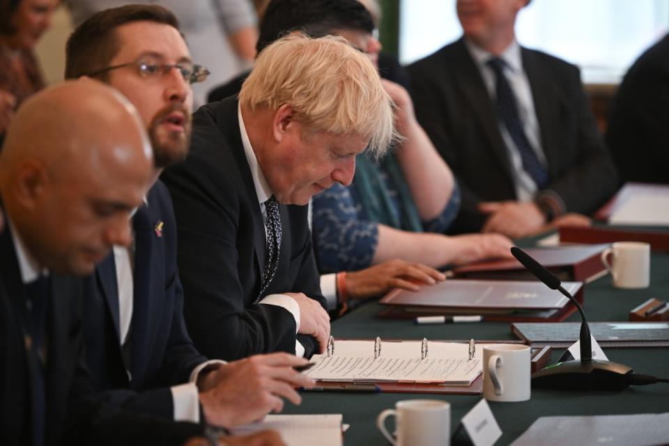 Prime Minister Boris Johnson holds a Cabinet meeting at 10 Downing Street, London. Picture date: Tuesday July 5, 2022. (PA Wire)