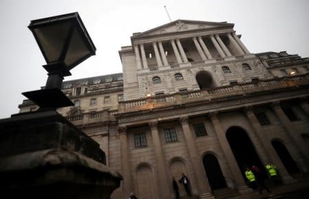 FILE PHOTO: The Bank of England is seen in London, Britain, April 9, 2018.  REUTERS/Hannah McKay/File Photo