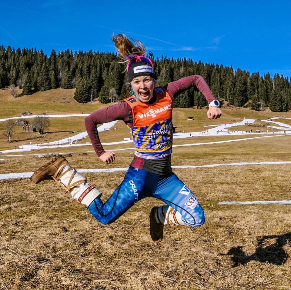 <p>jessiediggins: My “there are snacks at the finish line” face! #TeamBose #AlwaysHungry #Ad<br> (Photo via Instagram/jessiediggins) </p>