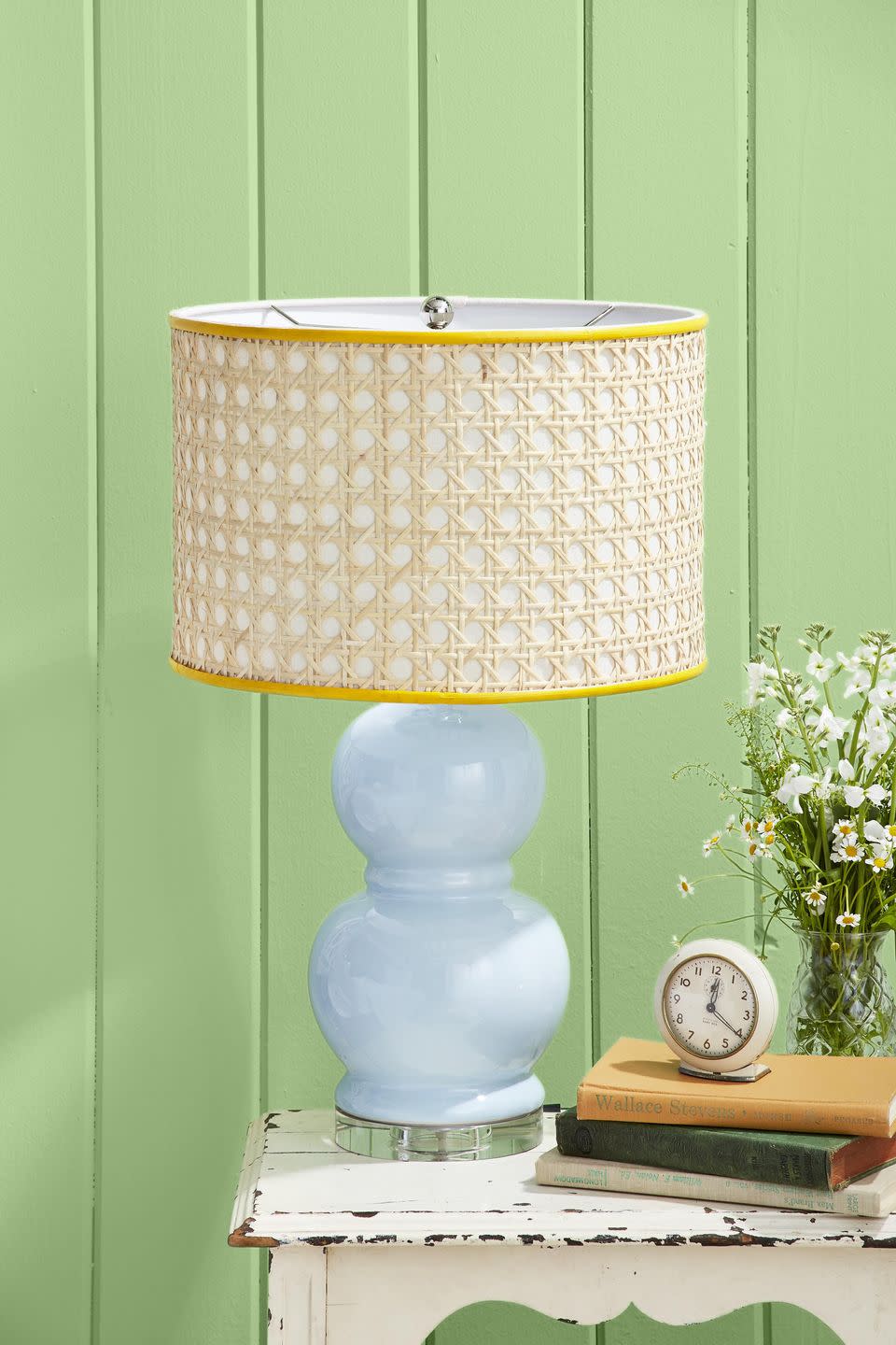 Cane Webbing Covered Lampshade