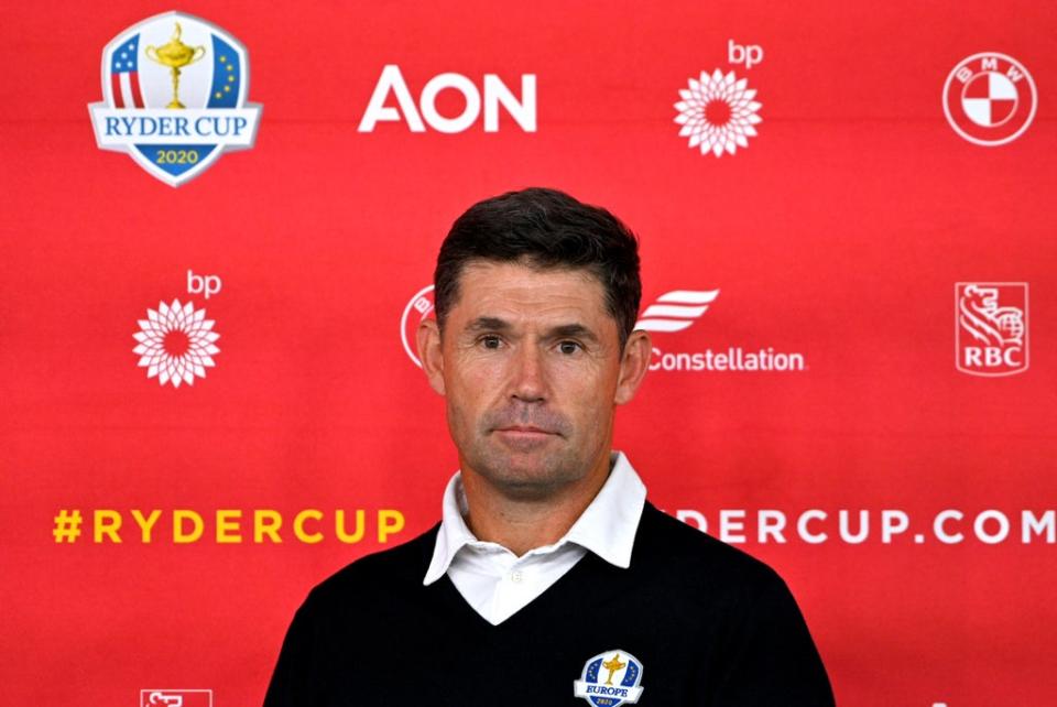 Padraig Harrington defended his decision to rest Rory McIlroy on day two of the 43rd Ryder Cup (Anthony Behar/PA) (PA Wire)