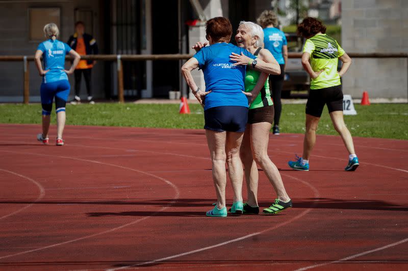 Italian ninety-year-old runner Emma Maria Mazzenga runs for world record