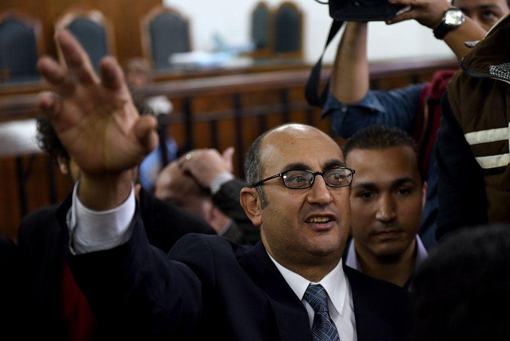 Egyptian lawyer Khaled Ali pictured in court on 19 December 2016: AFP/Getty Images