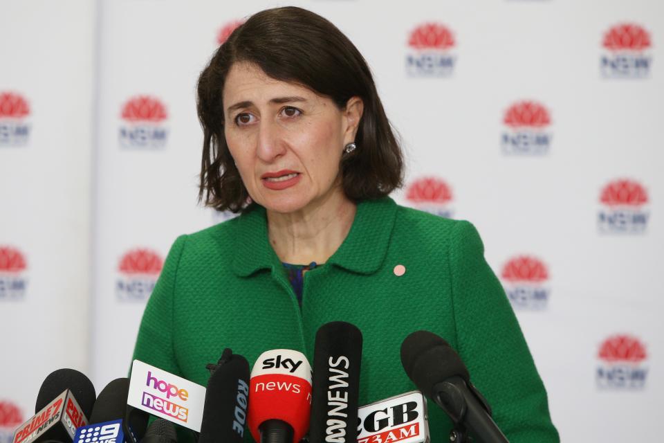 NSW Premier Gladys Berejiklian announced the extended lockdown in Sydney on Wednesday (Getty Images)