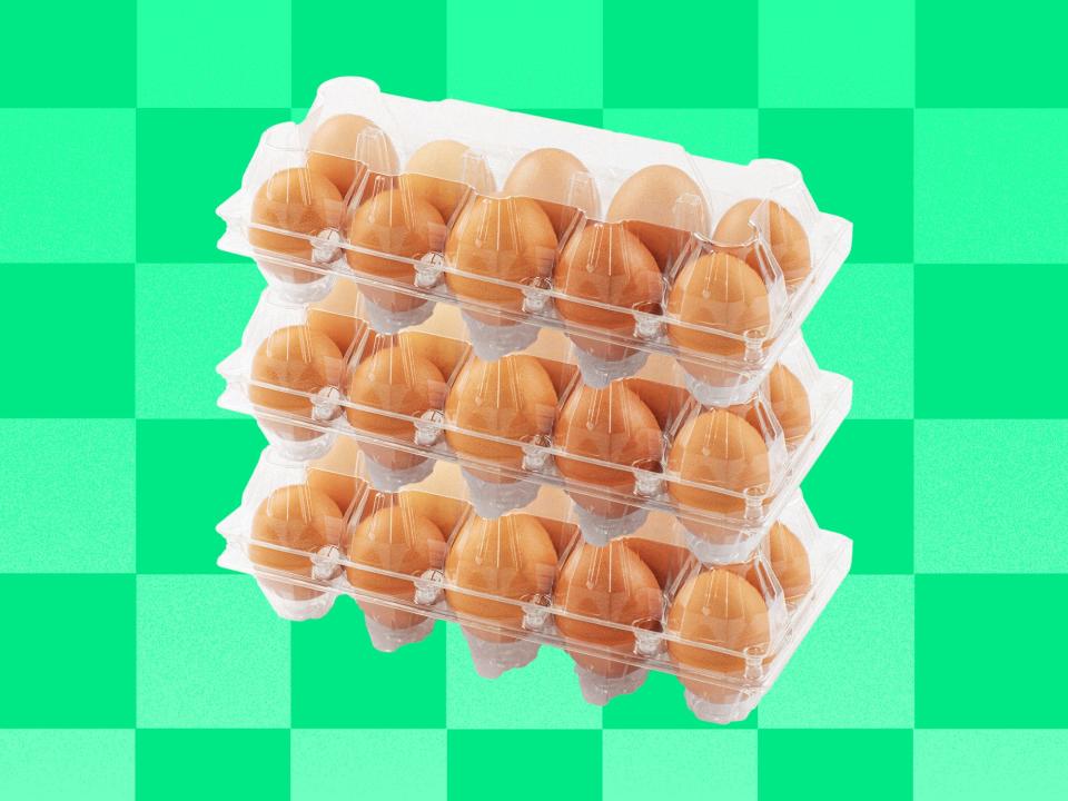 A stack of eggs