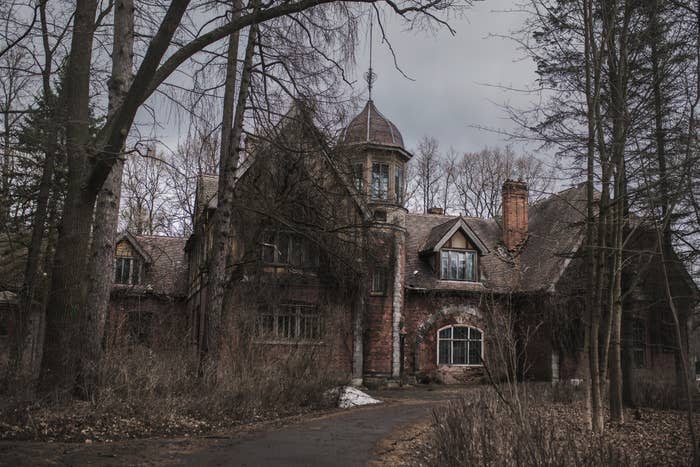 Old abandoned gothic house