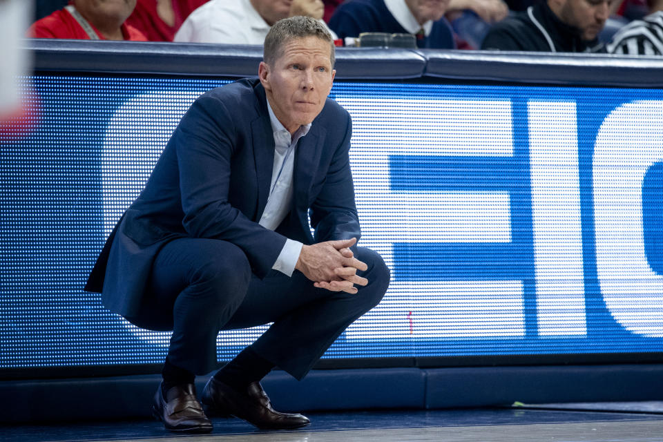 Head coach Mark Few of the Gonzaga Bulldogs