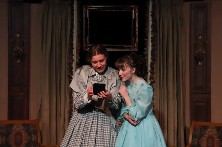Kiera Lynn Martin, left, and Eden Myers in “Jane Eyre: The Musical.”