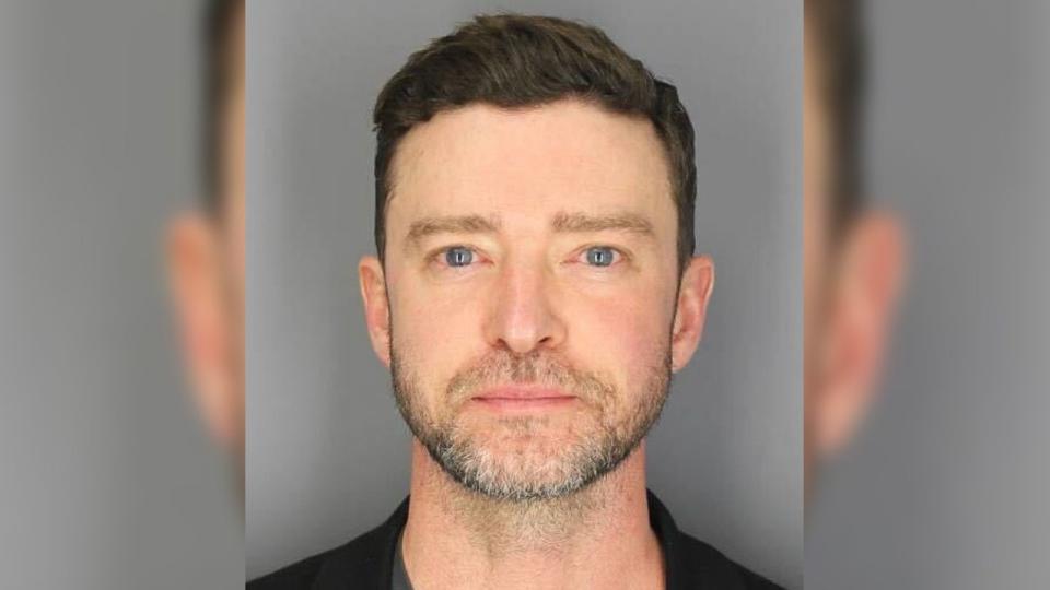 <div>Justin Timberlake's mugshot after his arrest in Sag Harbor, New York</div>