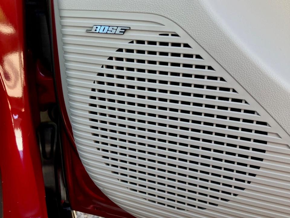 A Bose speaker in the door of the 2024 Hyundai Kona Limited AWD