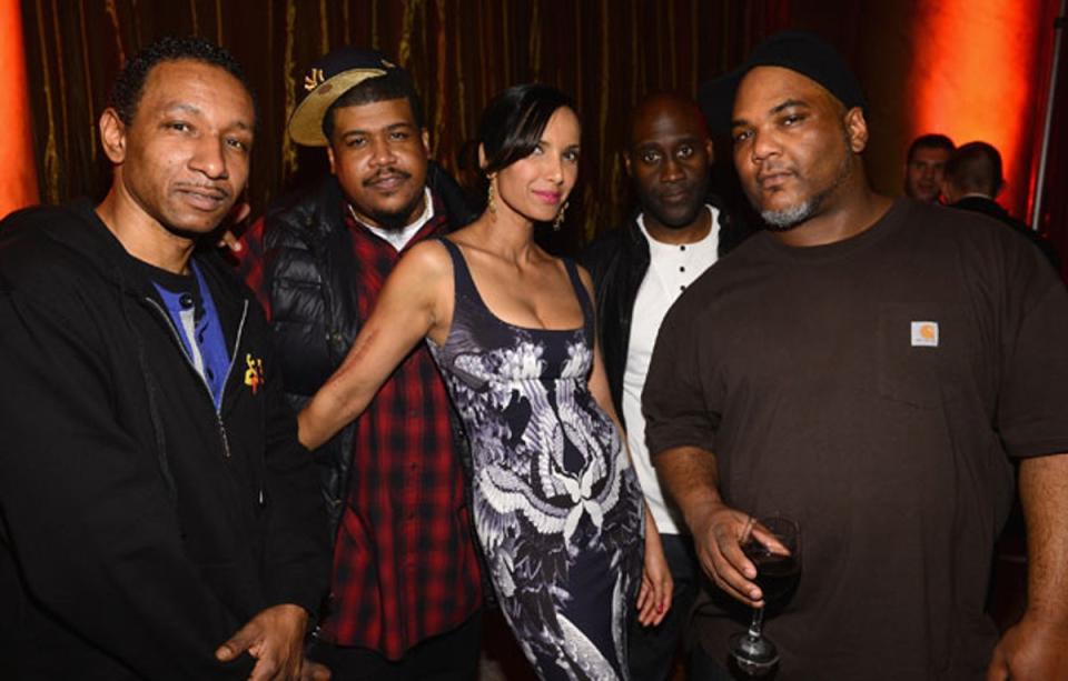 Jolicoeur pictured with Padma Lakshmi, Joe Dres and his De La Soul bandmates Vincent Lamont Mason Jr and Kelvin Mercer (Getty)