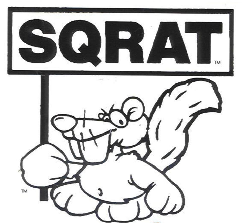 Sqrat character holding a sign with its name