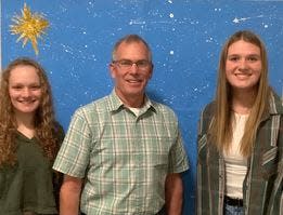 Narrators for Bethlehem Live, to be presented Dec. 10-12 at the Wayne County fairgrounds, are Madison Kearney (left), Mike Kauffman and Deah Bresson.