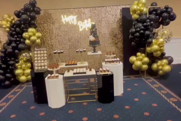 Salón en el que Evangelina festejó sus 40 años