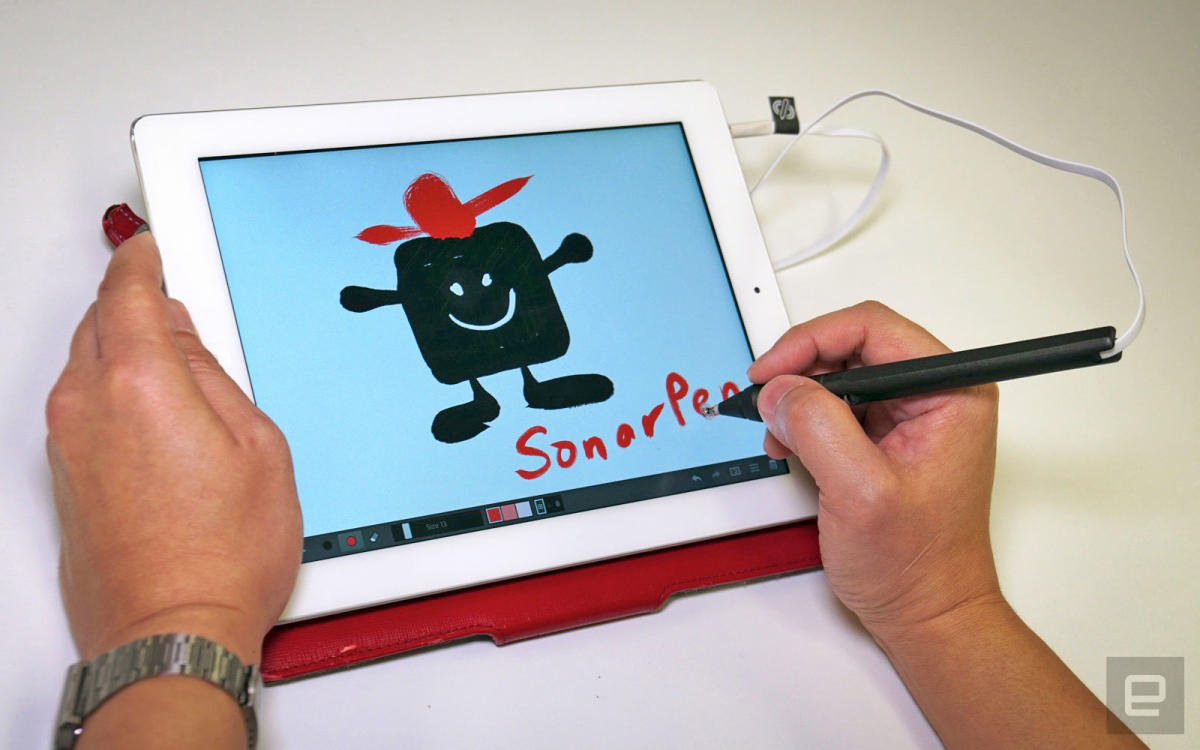 SonarPen is a $30 iPad stylus that connects to the headphone jack