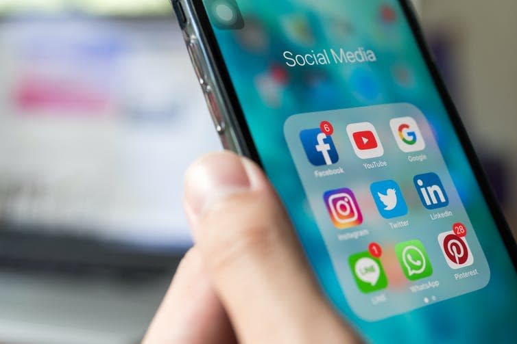 <span class="caption">Social media platforms are taking actions against fake news.</span> <span class="attribution"><a class="link " href="https://www.shutterstock.com/image-photo/bangkok-thailand-02-july-2018-hands-1155245371" rel="nofollow noopener" target="_blank" data-ylk="slk:Shutterstock/VasinLee;elm:context_link;itc:0;sec:content-canvas">Shutterstock/VasinLee</a></span>