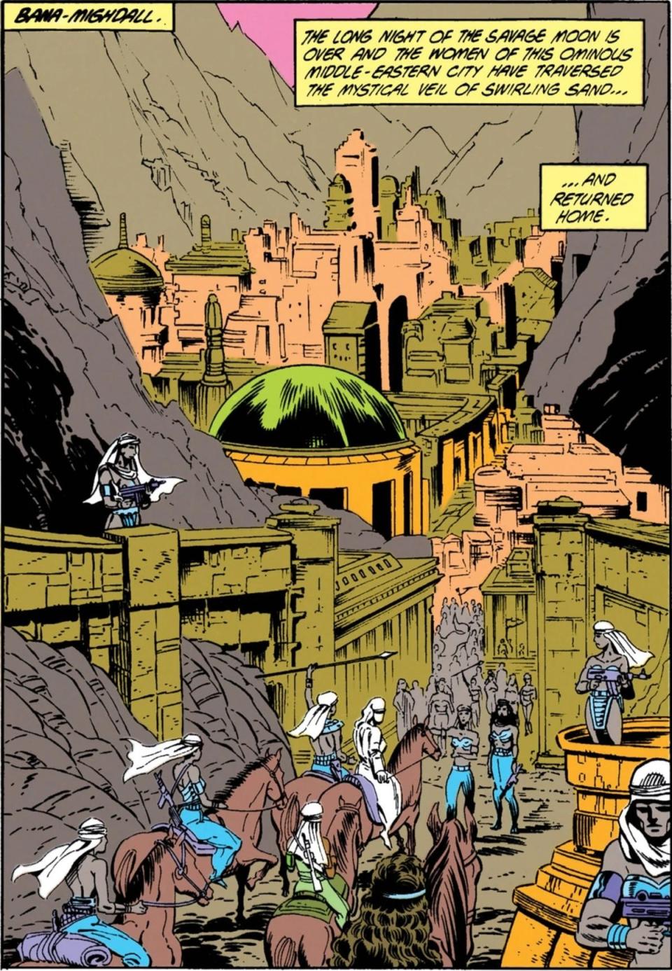 The city of Bana-Mighdall in the pages of Wonder Woman.
