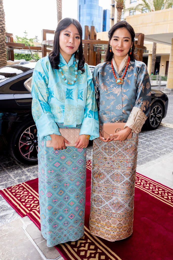 belgian and dutch royal family leaving their hotel prior to the wedding of al hussein bin abdullah, crown prince of jordan