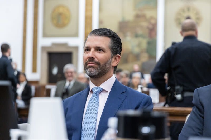 Donald Trump Jr. testified Thursday for the second day in the New York civil business fraud trial. He again maintained that he relied on accountants while signing off on financial statements found by Judge Arthur Engoron to be fraudulent. Pool Photo by Jeenah Moon/UPI