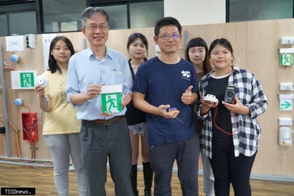 大葉大學打造避難特色教學實驗室，提供學生實作場域，幫助學生接軌產業，提升就業競爭力。（記者方一成攝）