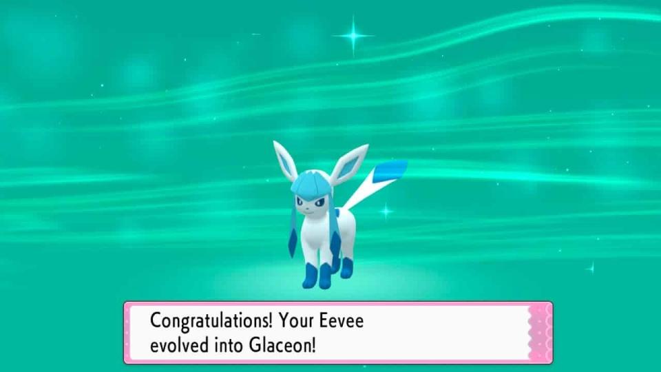 Glaceon needs no introduction and needs no explanation. Look at her BOOTS. The fresh snow Pokémon evolves from Eevee when leveled up near the icy rock.