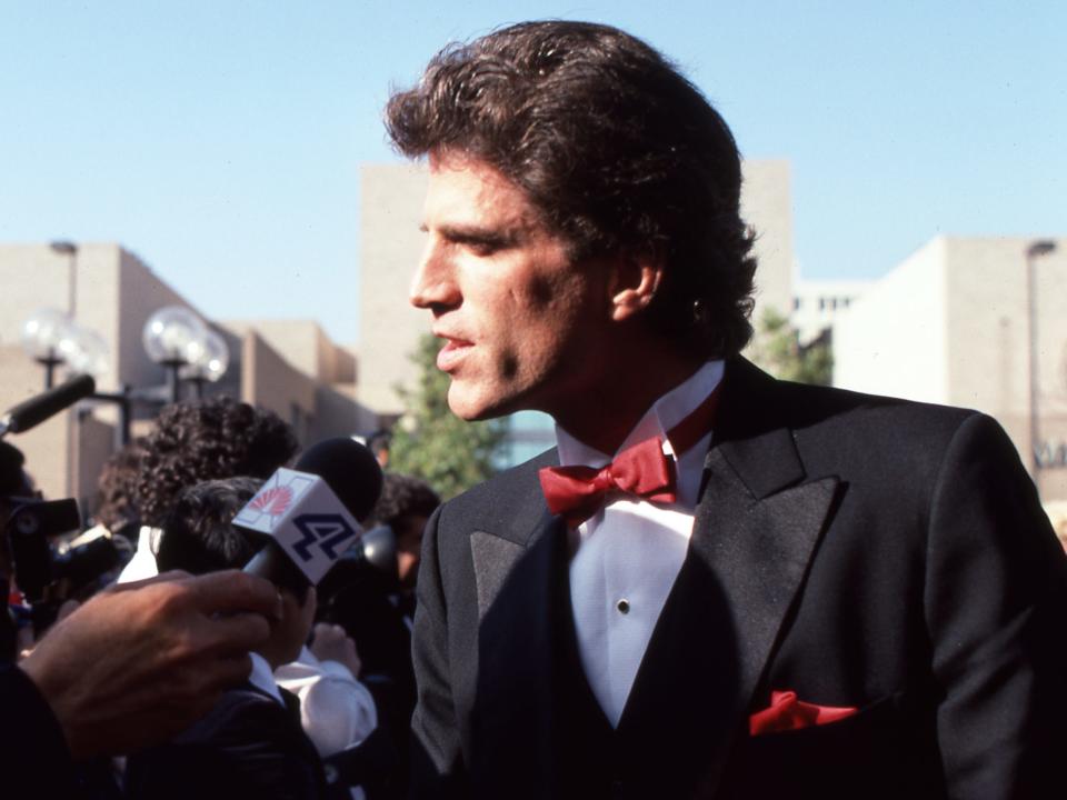 Ted Danson sported a classic tuxedo, but added a bit of flair with a red bowtie for his first Emmys appearance in 1983. That year he was nominated for "Cheers," which finished last in the ratings but became a critical darling. He won his first Emmy for the show seven years later.