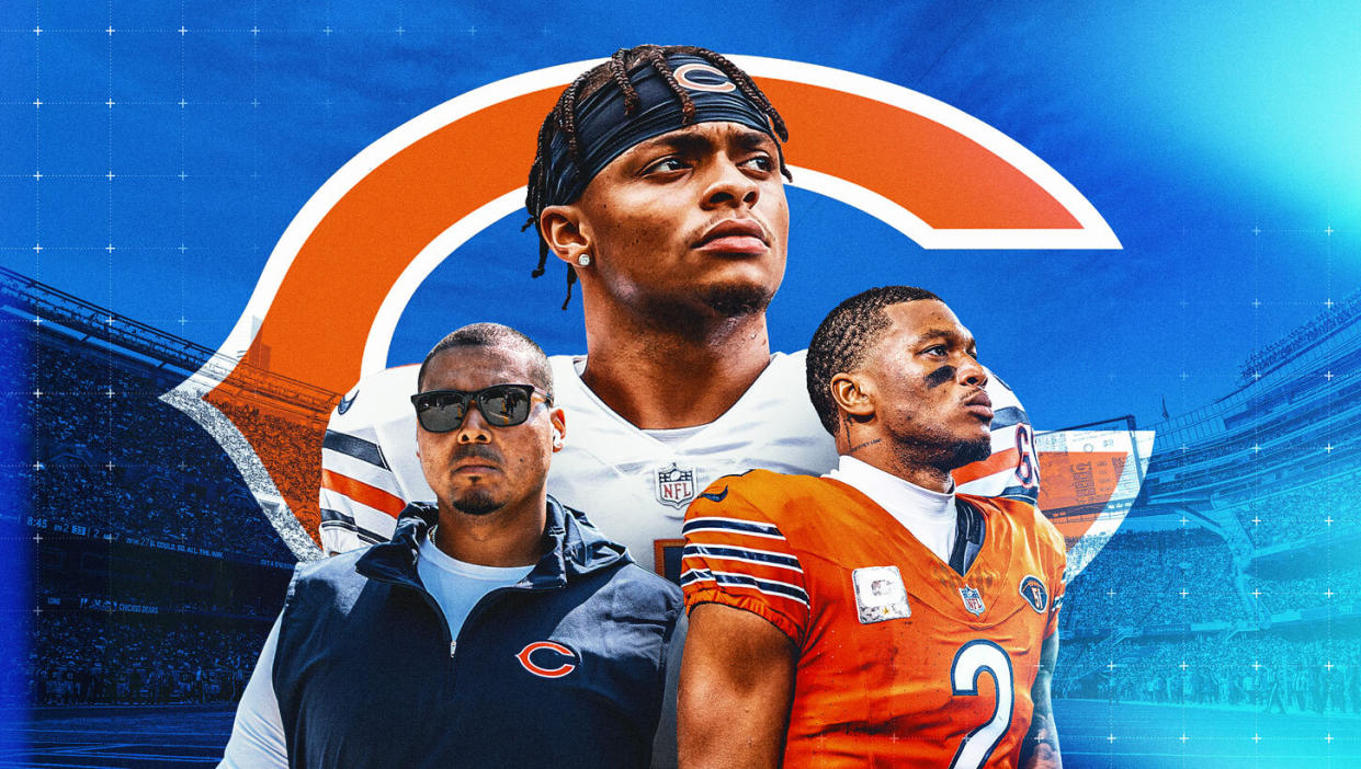 Should the Chicago Bears keep Justin Fields or build around Caleb Williams? (Taylor Wilhelm/Yahoo Sports)