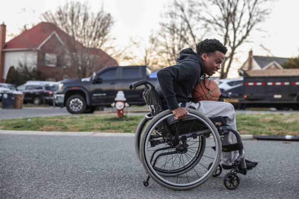 Chrishaun Hough began playing wheelchair basketball the same year he was shot.