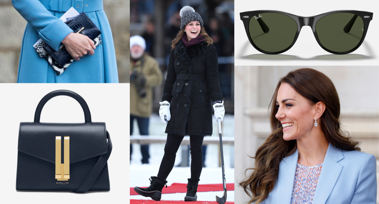 kate middleton style, kate middleton fashion, princess of wales, duchess of cambridge, Kate Middleton has the best style — here's how to copy it (Photos via Getty, DeMellier London, Ray-Ban).