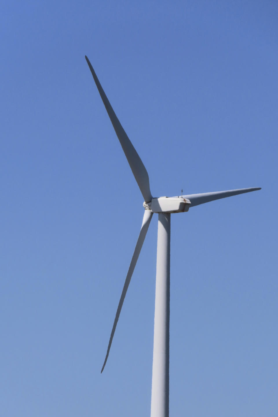 A land-based wind turbine spins in Atlantic City N.J. on April 28, 2022. A report issued March 29, 2023 by two federal marine science agencies and the commercial fishing industry highlighted several potential negative aspects of offshore wind energy development on the fishing industry and called for additional research. (AP Photo/Wayne Parry)