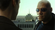 <p> Leaping from one skyscraper to another without falling to your death... easy right? For Morpheus, yes, but for Neo it's time to learn. Neo's mind might be free from the Matrix now, and yet there's still a long way to go before he can understand how to bend the Matrix's rules to his will. Despite the hopeful onlookers, it turns out everyone falls the first time – even The One. </p>