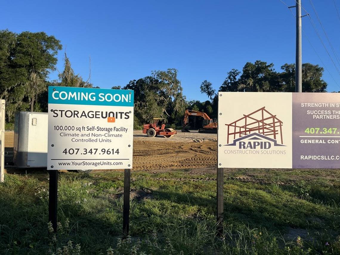 New storage units are being constructed on Waddell Road just off of Ribaut Road.