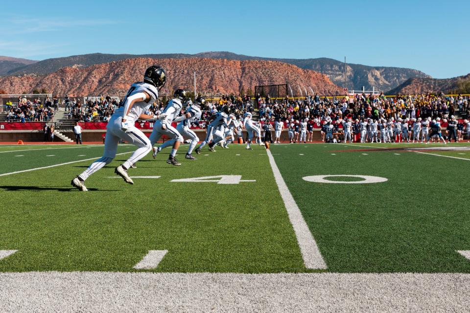 Beaver High School plays Enterprise High School in the 1A football state championship at Southern Utah University in Cedar City on Saturday, Nov. 11, 2023. | Megan Nielsen, Deseret News