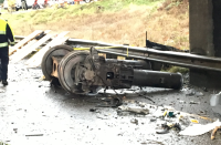 <p>An Amtrak train that derailed on a bridge over a highway in Pierce County, Washington state, U.S., December 18, 2017. (Photo: Pierce County Sheriff’s Dept) </p>